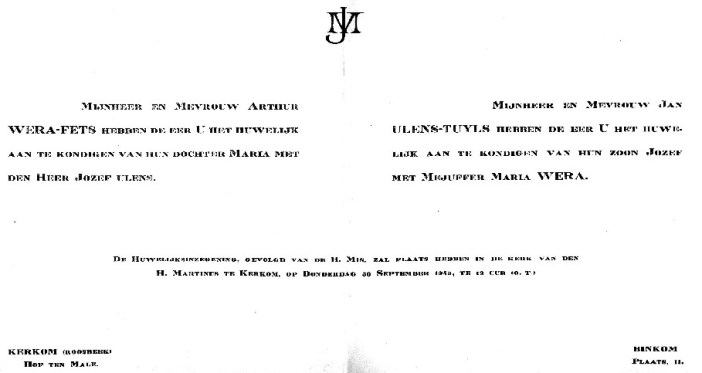 Huwelijksaankondiging